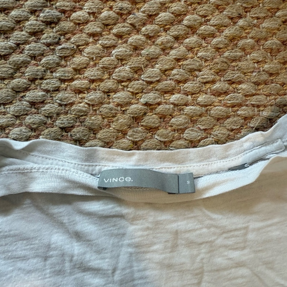 Vince white long sleeve t-shirt